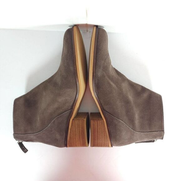 Steve Madden Women's 8,5M Legally Brown Suede Back Zip Ankle Booties Boots - Picture 10 of 12